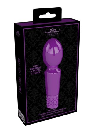 Brilliant - Rechargeable Silicone Bullet - Purple Royal Gems