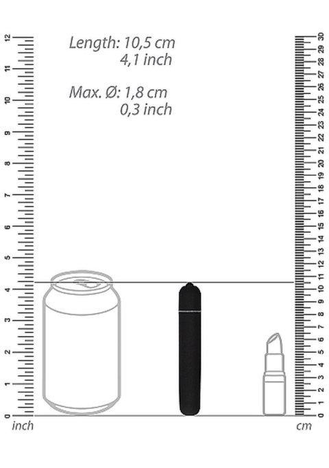 Bullet Vibrator - Extra Long - Black ShotsToys