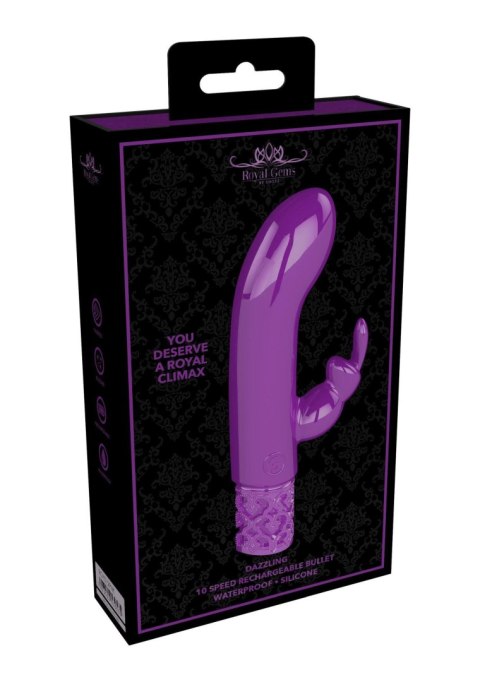 Dazzling - Rechargeable Silicone Bullet - Purple Royal Gems