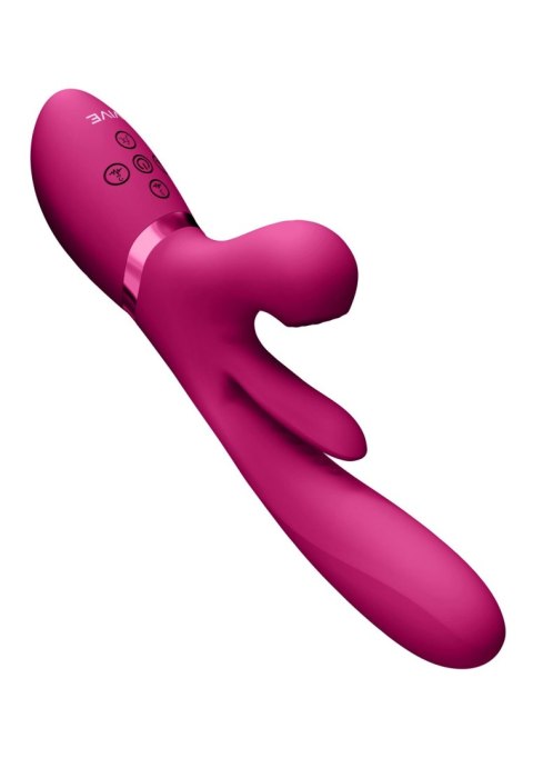 Kura - Thrusting G-Spot Vibrator with Flapping Tongue and Pulse Wave Stimulator Vive