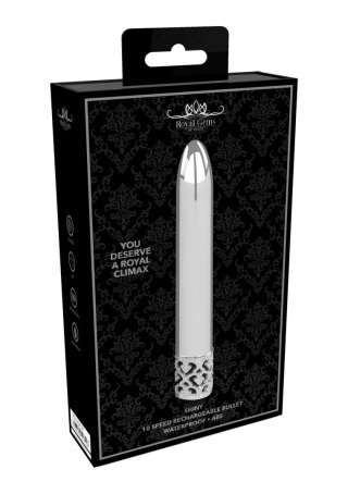 Shiny - Rechargeable ABS Bullet - Silver Royal Gems