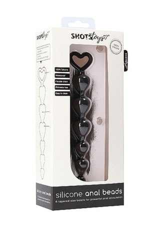 Silicone Anal Beads - Black ShotsToys