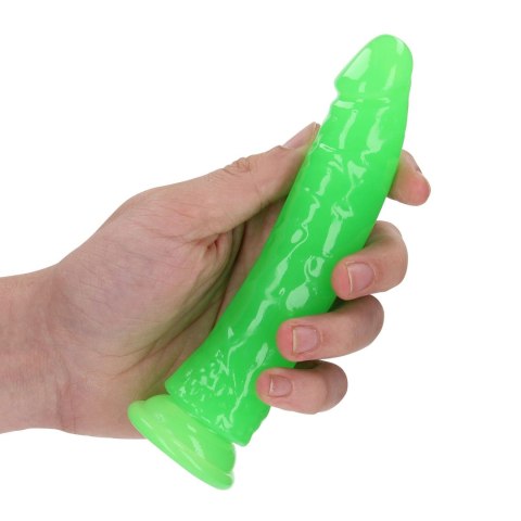 Slim Realistic Dildo with Suction Cup - Glow in the Dark - 6'' / 15,5 cm RealRock