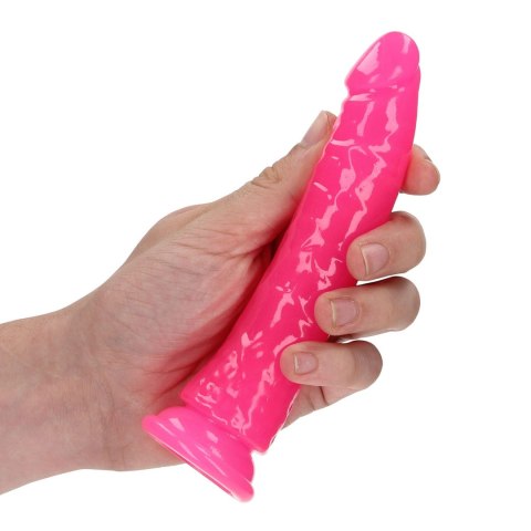 Slim Realistic Dildo with Suction Cup - Glow in the Dark - 6'' / 15,5 cm RealRock