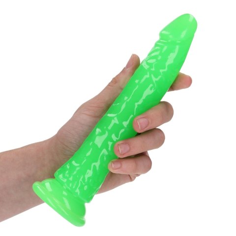 Slim Realistic Dildo with Suction Cup - Glow in the Dark - 8'' / 20 cm RealRock