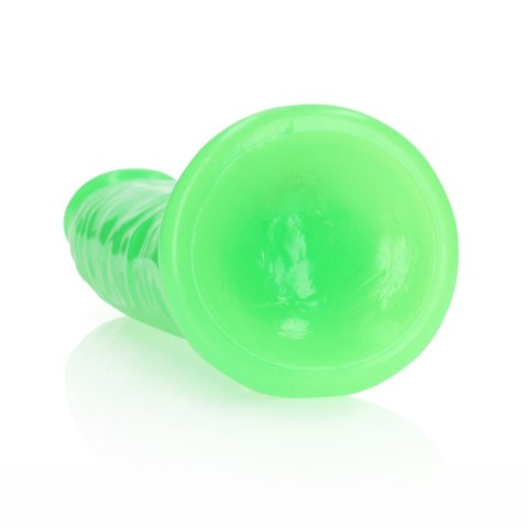 Slim Realistic Dildo with Suction Cup - Glow in the Dark - 9'' / 22,5 cm RealRock