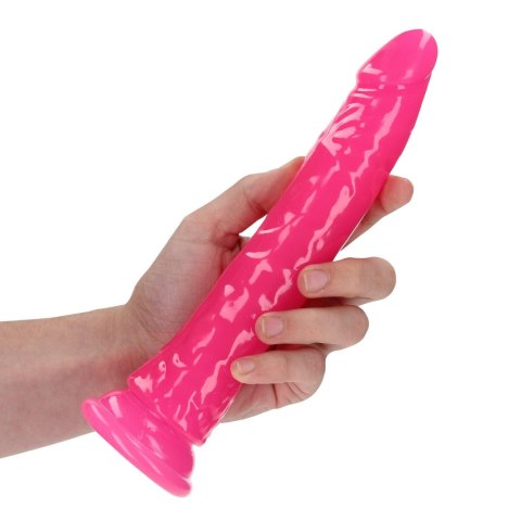 Slim Realistic Dildo with Suction Cup - Glow in the Dark - 9'' / 22,5 cm RealRock