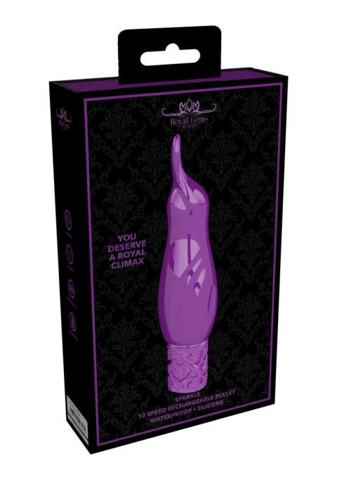 Sparkle - Rechargeable Silicone Bullet - Purple Royal Gems