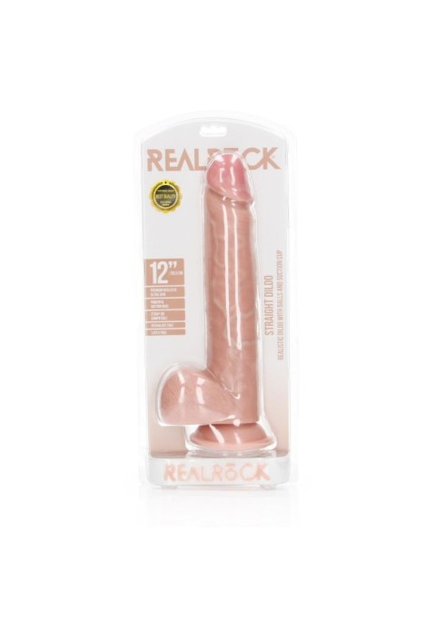 Straight Realistic Dildo Balls Suction Cup - 12""""/ 30,5 cm RealRock