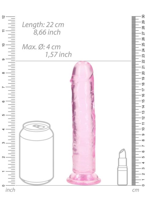 Straight Realistic Dildo with Suction Cup - 8'' / 20 RealRock