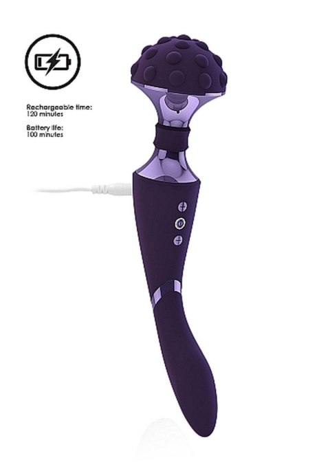 Stymulator- Shiatsu Bendable Massager Wand - Purple Vive