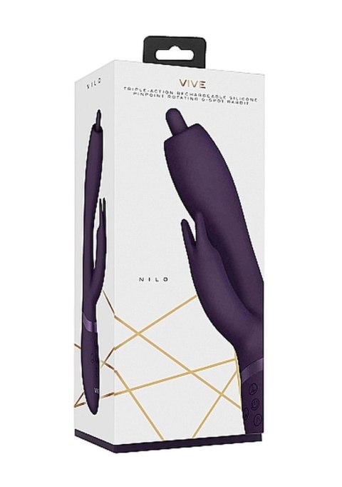 Wibrator Nilo - Pinpoint Rotating G-spot Rabbit - Purple Vive