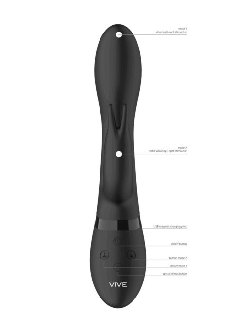 Wibrator-Zosia - Classic G-Spot Rabbit - Black Vive