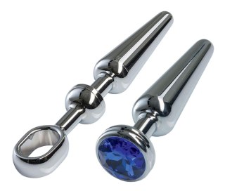 MALESATION Alu-Plug with handle & crystal medium, chrome Malesation