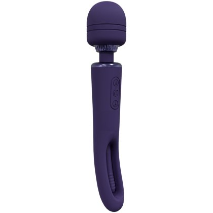 VIVE - Kiku - Rechargeable Double Ended Wand with Innovative G-Spot Flapping Stimulator - Purple Vive