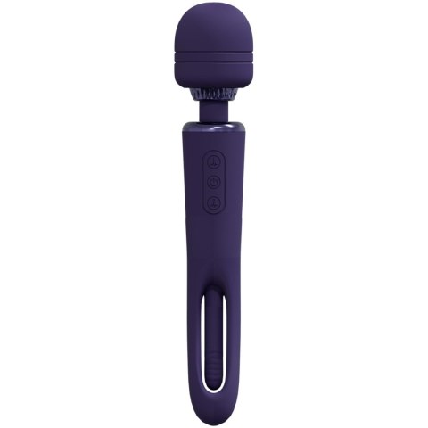 VIVE - Kiku - Rechargeable Double Ended Wand with Innovative G-Spot Flapping Stimulator - Purple Vive