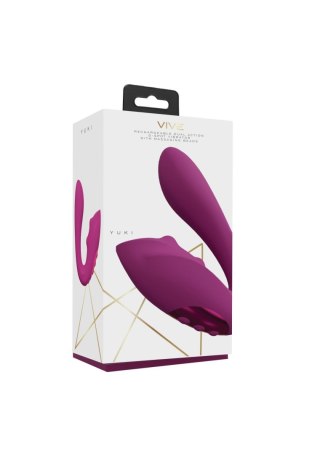 VIVE - Yuki - Rechargeable Dual Motor - G-Spot Vibrator with Massaging Beads - Pink Vive