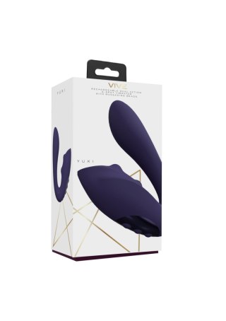 VIVE - Yuki - Rechargeable Dual Motor - G-Spot Vibrator with Massaging Beads - Purple Vive