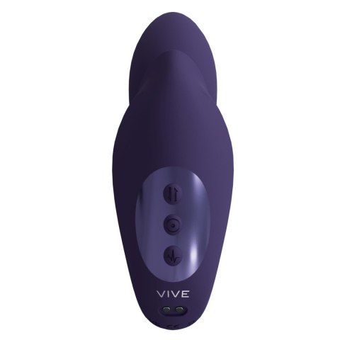 VIVE - Yuki - Rechargeable Dual Motor - G-Spot Vibrator with Massaging Beads - Purple Vive