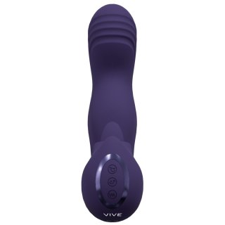 VIVE - Yumi - Rechargeable Triple Motor - G-Spot Finger Motion Vibrator and Flickering Tongue Stimul Vive