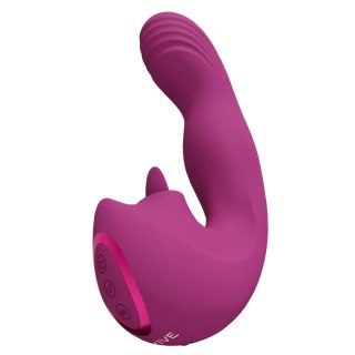 VIVE - Yumi - Rechargeable Triple Motor - G-Spot Finger Motion Vibrator and Flickering Tongue Stimulator Vive