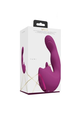 VIVE - Yumi - Rechargeable Triple Motor - G-Spot Finger Motion Vibrator and Flickering Tongue Stimulator Vive