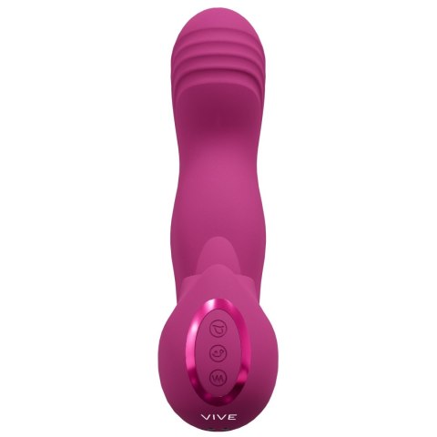 VIVE - Yumi - Rechargeable Triple Motor - G-Spot Finger Motion Vibrator and Flickering Tongue Stimulator Vive