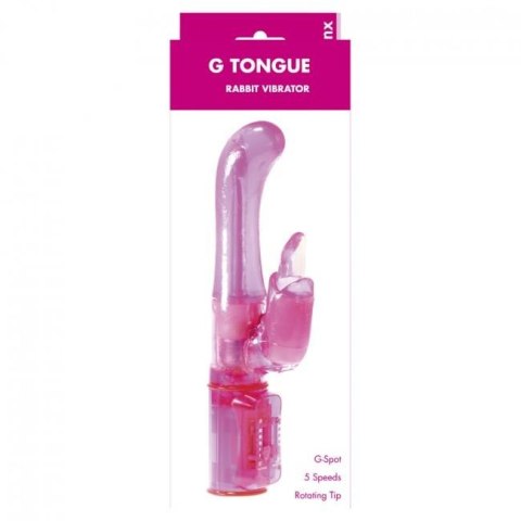 Wibrator- G Tongue Rabbit Vibrator Pink OS Me You Us