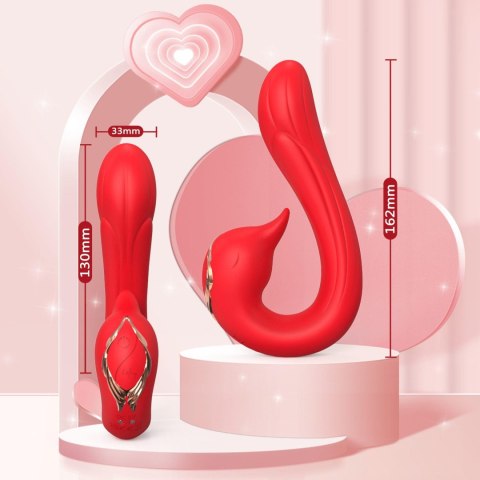 Swan Red, 9 vibration functions B - Series Joy