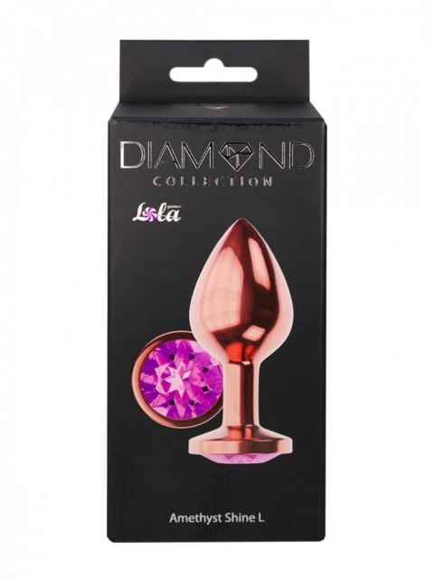 Plug-Butt Plug Diamond Amethyst Shine L Rose Gold Lola Games