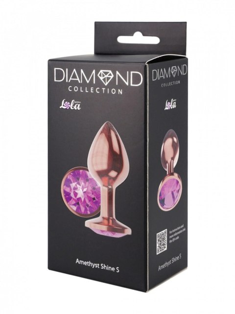 Plug-Butt Plug Diamond Amethyst Shine S Rose Gold Lola Games