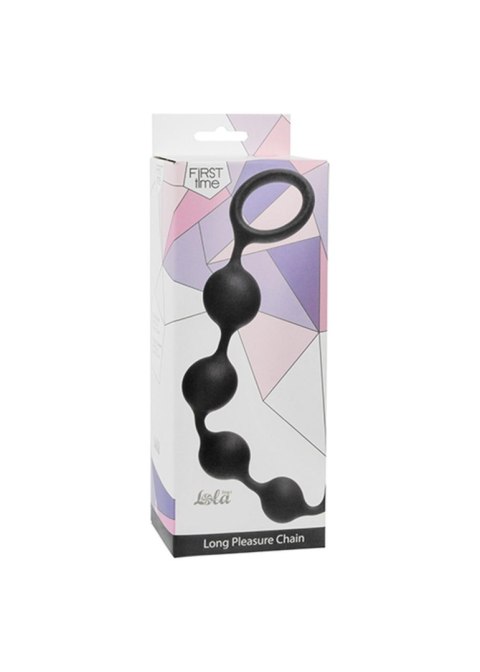 Plug/kulki-Anal Beads Long Pleasure Chain Black Lola Toys