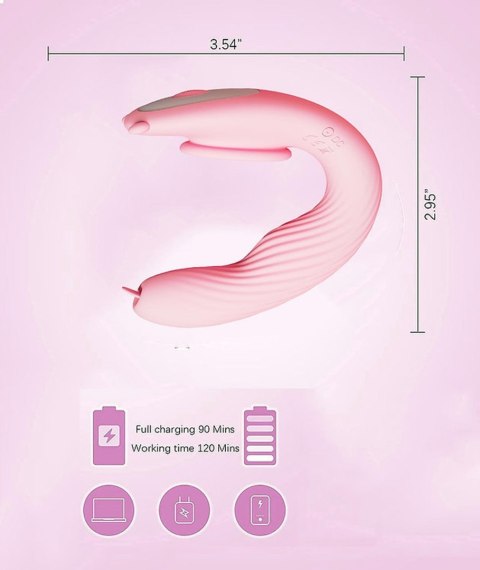 Remote Wearable Tongue licking Vibrator B - Series Cute