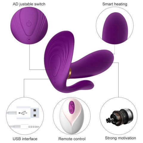 Remote wearable vibrator PURPLE B - Series Cute