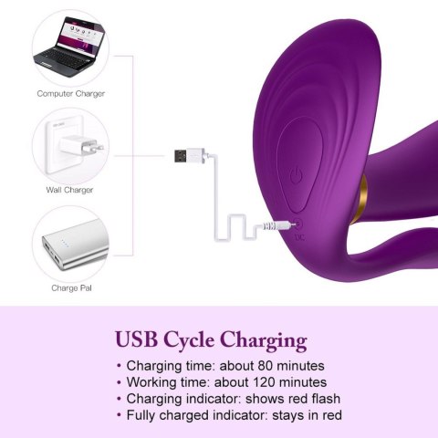 Remote wearable vibrator PURPLE B - Series Cute