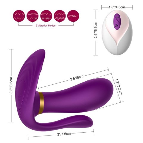 Remote wearable vibrator PURPLE B - Series Cute