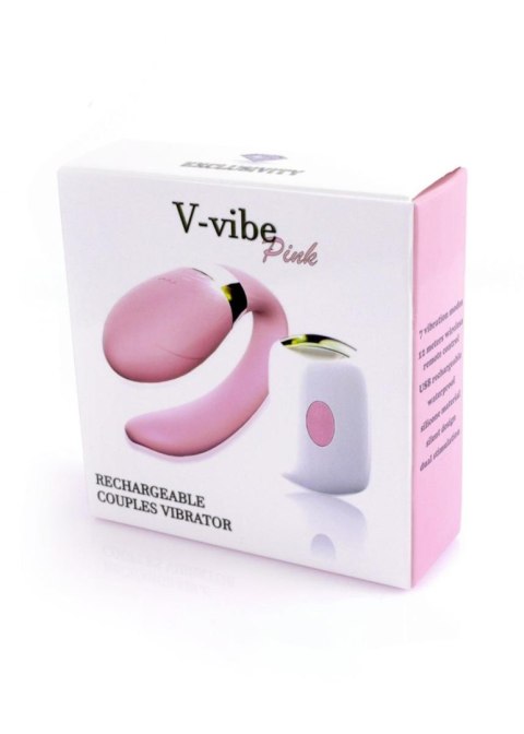 Stymulator-V-Vibe Pink USB 7 Function / Remote Control B - Series Smart