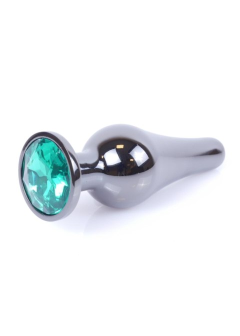 Plug-Jewellery Dark Silver BUTT PLUG- Green B - Series HeavyFun