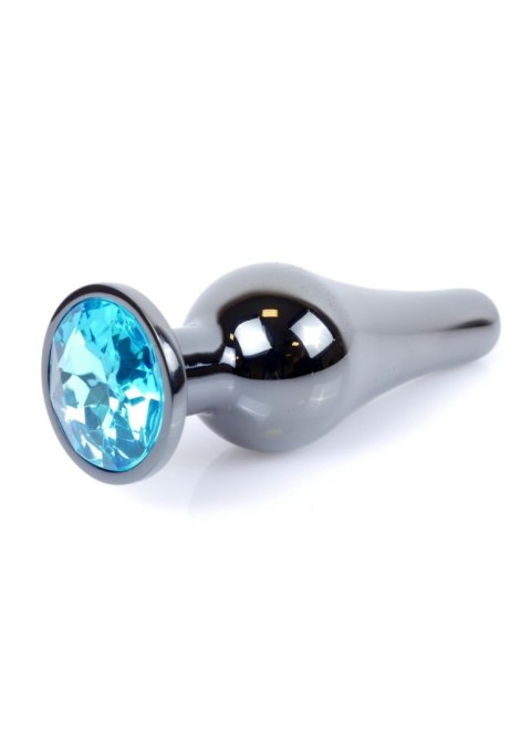 Plug-Jewellery Dark Silver BUTT PLUG- Light Blue B - Series HeavyFun