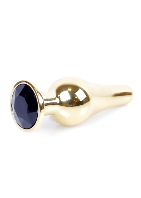 Plug-Jewellery Gold BUTT PLUG- Black B - Series HeavyFun