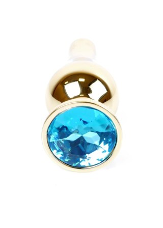 Plug-Jewellery Gold BUTT PLUG- Light Blue B - Series HeavyFun