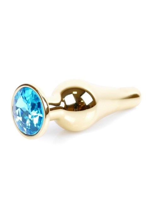 Plug-Jewellery Gold BUTT PLUG- Light Blue B - Series HeavyFun