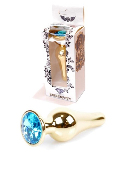 Plug-Jewellery Gold BUTT PLUG- Light Blue B - Series HeavyFun