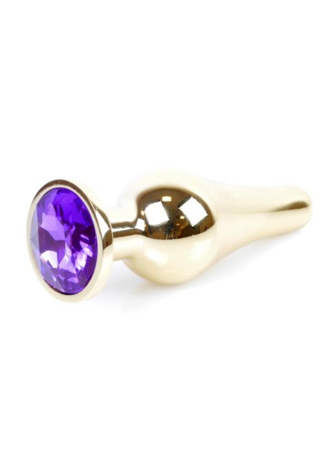 Plug-Jewellery Gold BUTT PLUG- Purple B - Series HeavyFun