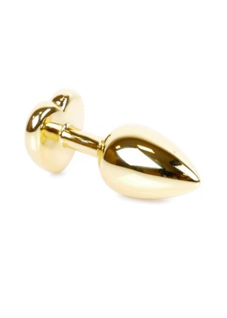 Plug-Jewellery Gold Heart PLUG- Clear B - Series HeavyFun