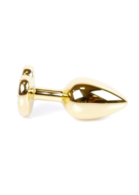 Plug-Jewellery Gold Heart PLUG- Clear B - Series HeavyFun