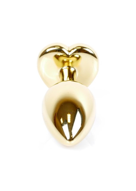 Plug-Jewellery Gold Heart PLUG- Clear B - Series HeavyFun