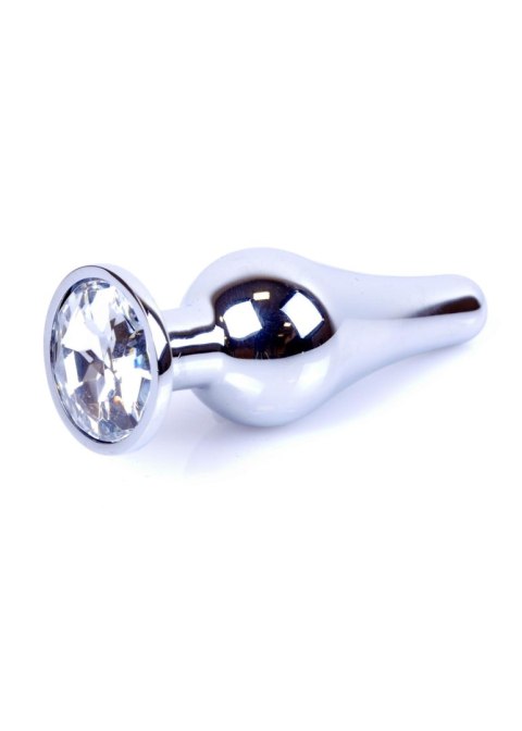 Plug-Jewellery Silver BUTT PLUG- Clear B - Series HeavyFun