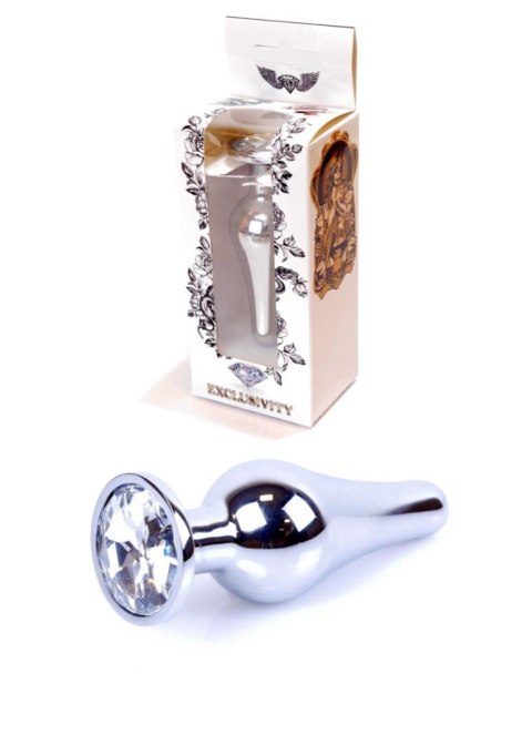 Plug-Jewellery Silver BUTT PLUG- Clear B - Series HeavyFun