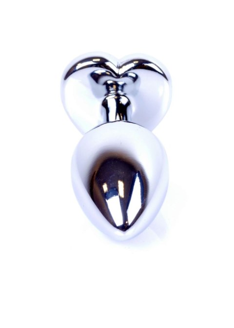 Plug-Jewellery Silver Heart PLUG- Clear B - Series HeavyFun